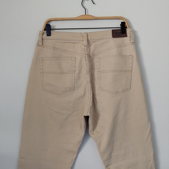 Vintage L.L Bean 1912 Straight Leg Jeans Size 12 Tall Khaki Tan - Picture 10 of 16
